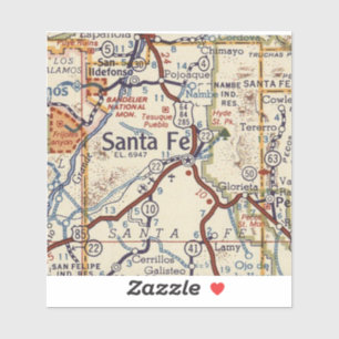 Santa Fe Vintage Map