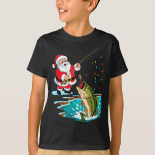 Santa Fishing Lure B Fish Christmas Pajamas Boy To T-Shirt