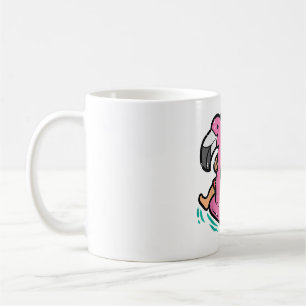 Santa Flamingo Floatie Funny Christmas In July Sum Coffee Mug