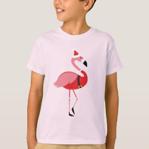 Santa Flamingo Fun Christmas T-Shirt