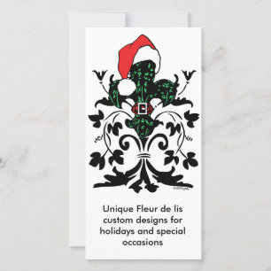 Santa Fleur de lis Holiday Card