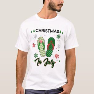 Santa Flip Flops Christmas In July T-shirt Summer