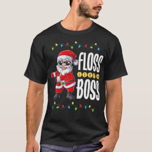 Santa Floss Like A Boss Christmas Boys Kids Xmas T-Shirt