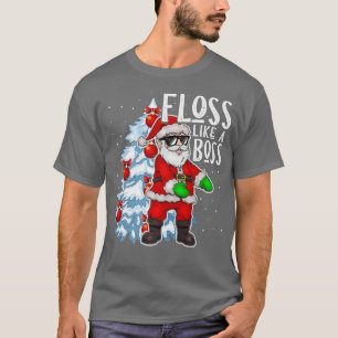 Santa Floss Like A Boss Funny Flossing Christmas  T-Shirt