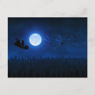 Santa Flying 2 Holiday Postcard
