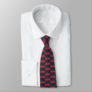 Santa Flying Biplane Tie