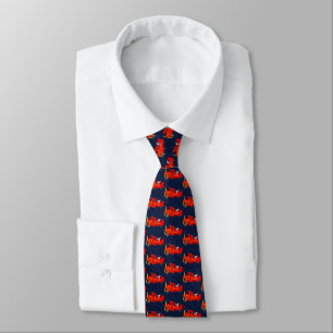Santa Flying Biplane Tie