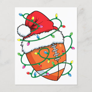 Santa Football Sports Ball Men Boys Christmas Xmas