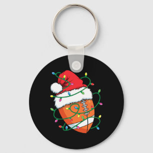 Santa Football Sports Ball Men Boys Christmas Xmas Keychain