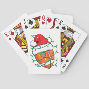 Santa Football Sports Ball Men Boys Christmas Xmas Playing Cards