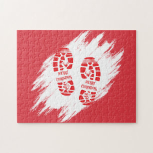 Santa Footprint Jigsaw Puzzle