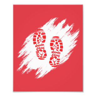 Santa Footprint Photo Print