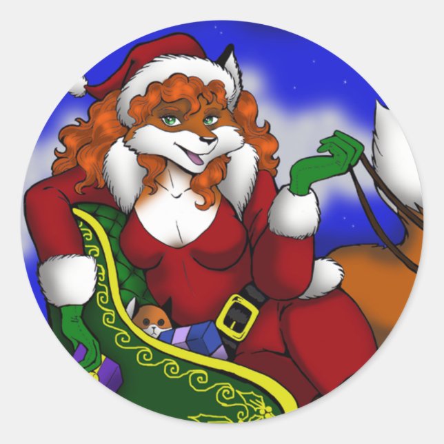 Santa Fox Stickers (Front)