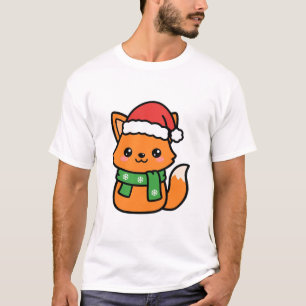 Santa Fox With Scarf T-Shirt