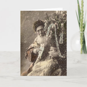 Santa - France early 1900s #X041 Holiday Card