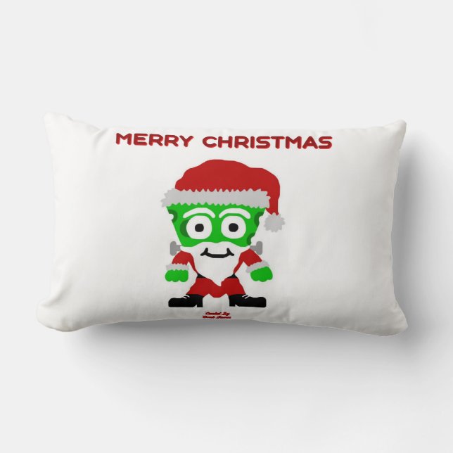 Santa FrankenCheese Lumbar Pillow (Front)