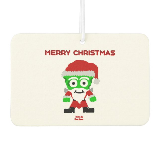 Santa FrankenCheese Rectangle Air Fresher Freshener (Front)