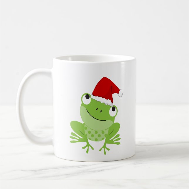 Santa Frog Coffee Mug (Left)