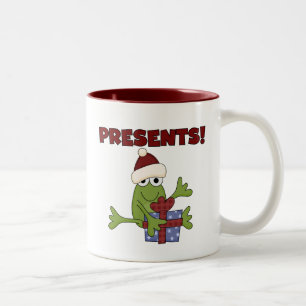 Santa Frog Tshirts and Gifts Two-Tone Coffee Mug