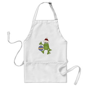Santa Frog with Ornament Tshirts and Gifts Standard Apron