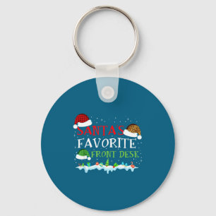 Santa Fun Front Favorite s Desk Team Keychain