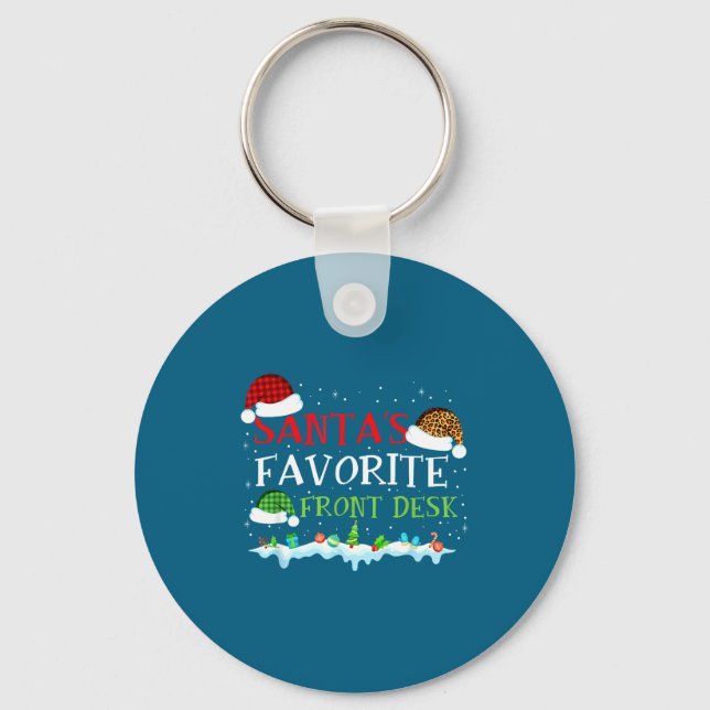 Santa Fun Front Favorite s Desk Team Keychain (Front)