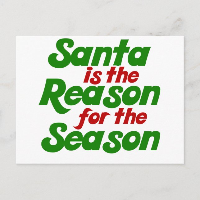 Santa funny christmas humour parody holiday postcard (Front)