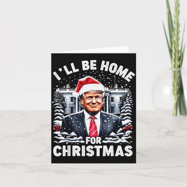 Santa Funny Xmas Pajamas I'll Be Home For Christma Card (Front)