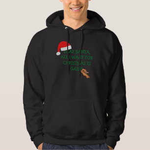 Santa gains letter black hoody
