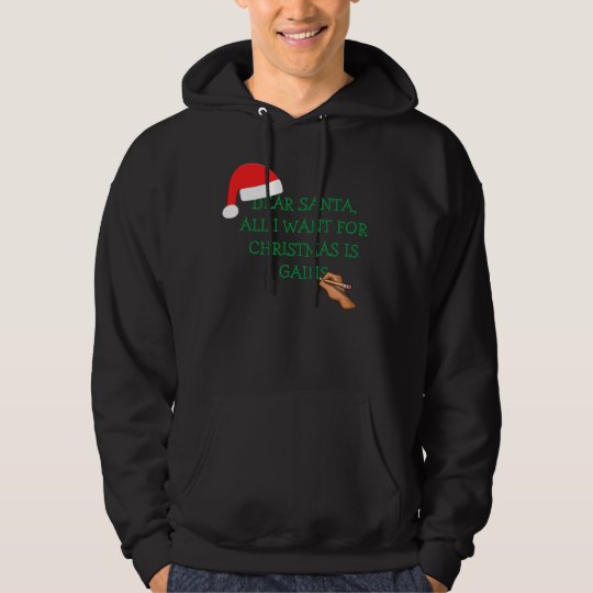 Santa gains letter black hoody