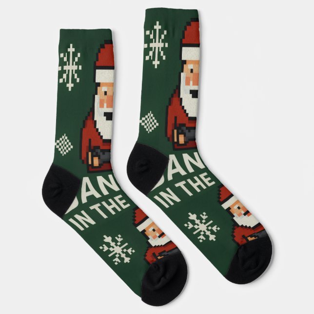 Santa Gamer Christmas Socks (Right)