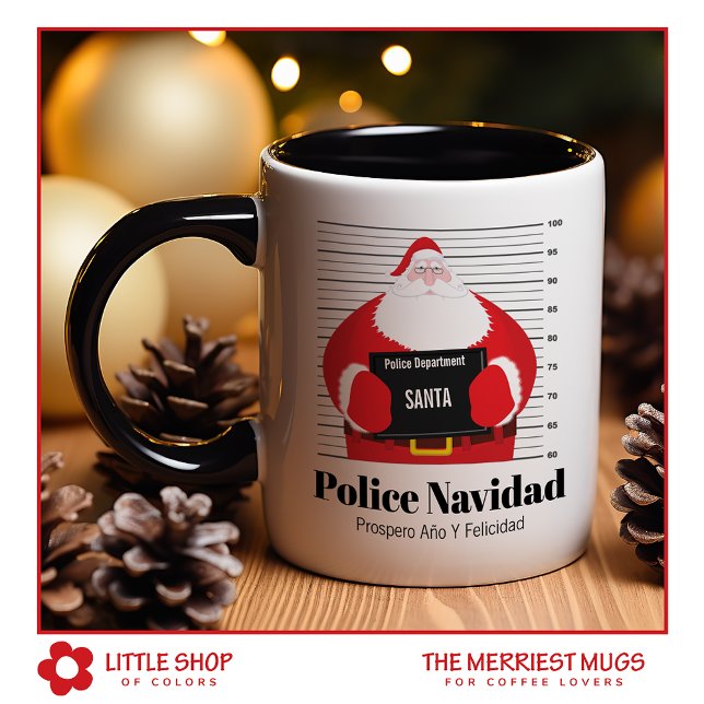 Santa Gets a Speeding Ticket Customizable Mug (Creator Uploaded)