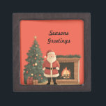 Santa Gift Box<br><div class="desc">This charming Santa Christmas magnet adds a festive touch to any refrigerator or magnetic surface. Crafted with vibrant colors and intricate details, it features a jolly Santa Claus design that captures the spirit of the holiday season. Perfect for holiday decorating or as a delightful gift, this magnet is both functional...</div>