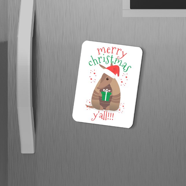 Santa Gift Giving Armadillo Texas Magnet (Creator Uploaded)