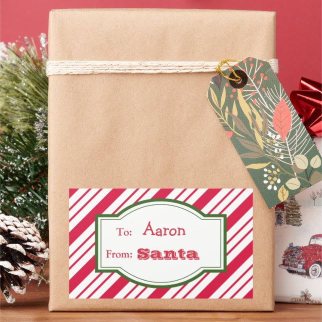 Santa Gift Tag Stickers (Holiday)