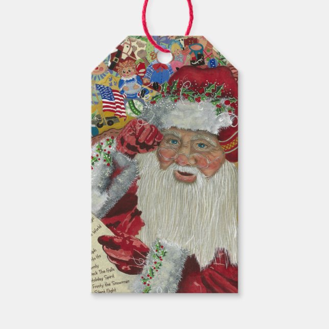 Santa Gift Tags — “Checking It Twice” (Front)