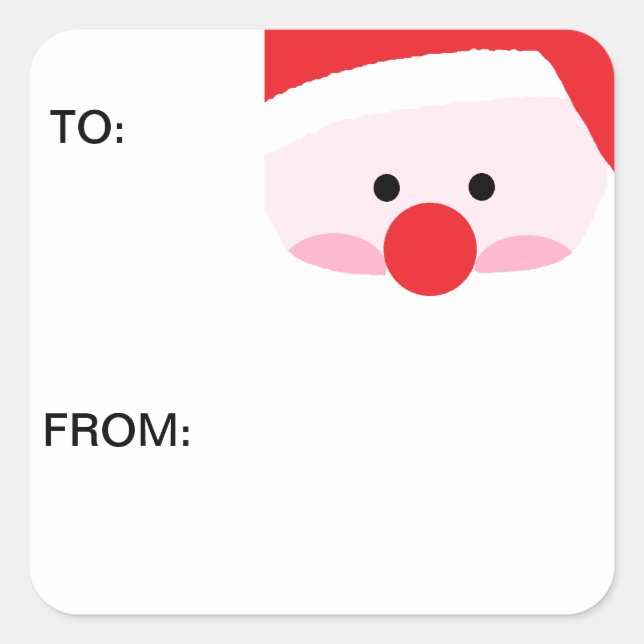 "Santa Gift Tags" Stickers (Front)
