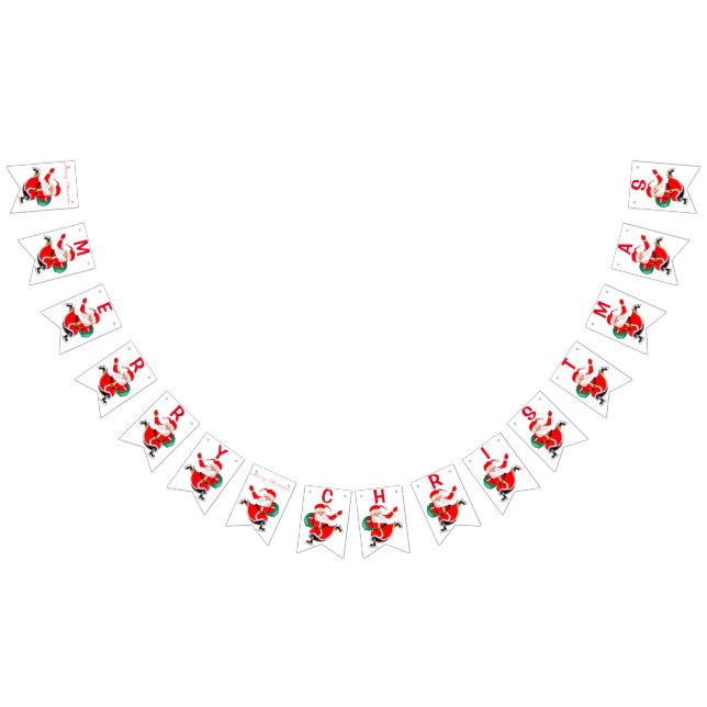 Santa - Gifts for Everyone - Merry Christmas - Fun Bunting Flags (All)