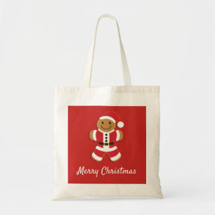 Santa Gingerbread Man Basic Tote