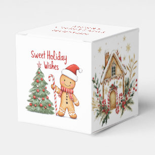 Santa Gingerbread man Favor Box
