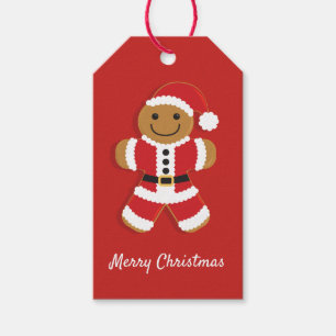 Santa Gingerbread Man   Gift Tag