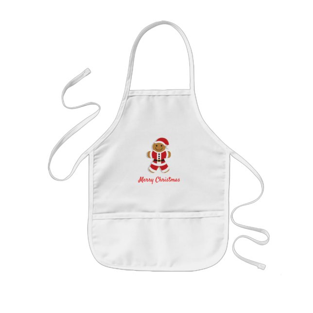 Santa Gingerbread Man | Kid's Apron (Front)