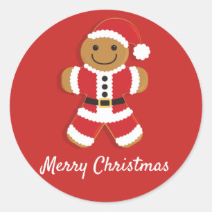 Santa Gingerbread Man   Sticker