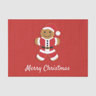 Santa Gingerbread Man   Tissue Paper