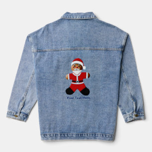Santa Gingerbread - Merry Christmas Denim Jacket
