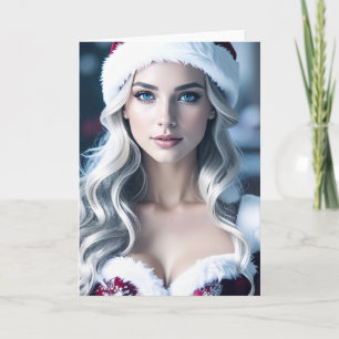 Santa Girl Holiday Card