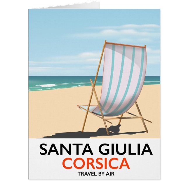 Santa Giulia Corsica "travel by air" beach poster (Front)