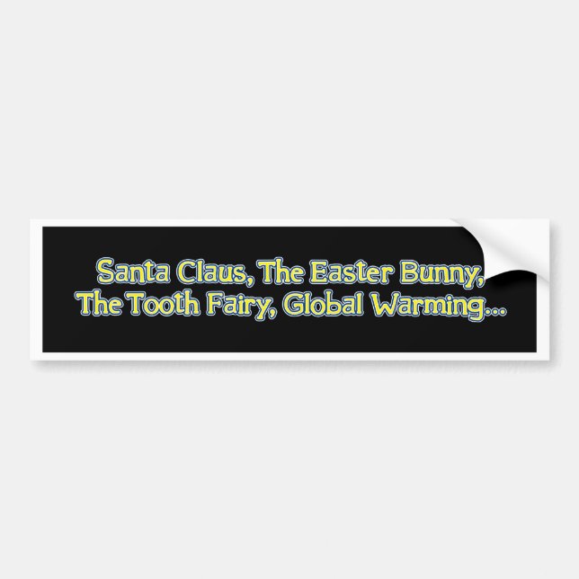 santa_glbl_wrming_bmprstkr_blk bumper sticker (Front)