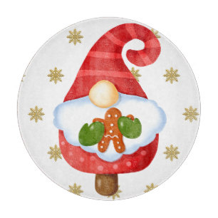 Santa Gnome   Cutting Board