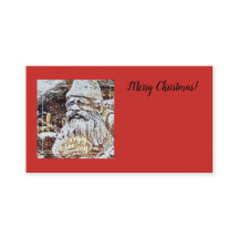 SANTA GNOME - FLORAL ENCLOSURE CARD
